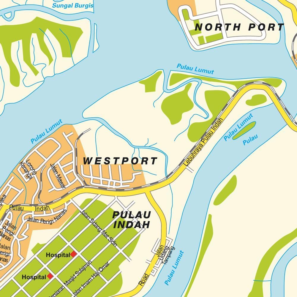 kluang malasíu kort