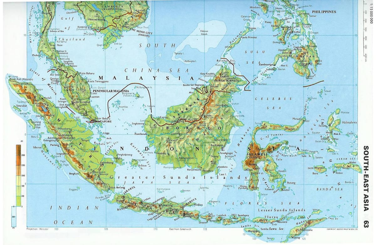 kort af malasíu landslaginu