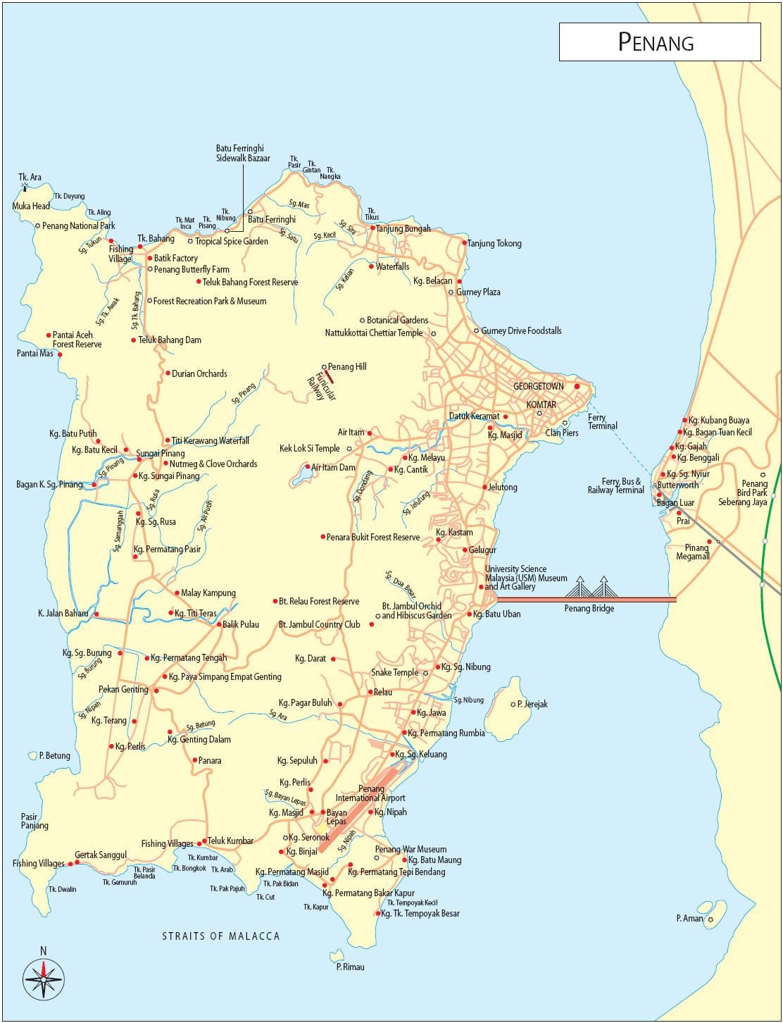 kort pulau pinang malasíu