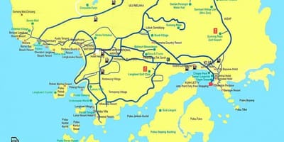Kort af malasíu og langkawi