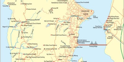 Kort pulau pinang malasíu